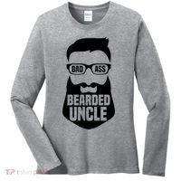 Badass Bearded Uncle Women's Long Sleeve Shirt thumb 0
