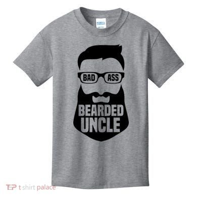 Badass Bearded Uncle Kids T-Shirt