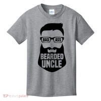 Badass Bearded Uncle Kids T-Shirt thumb 0