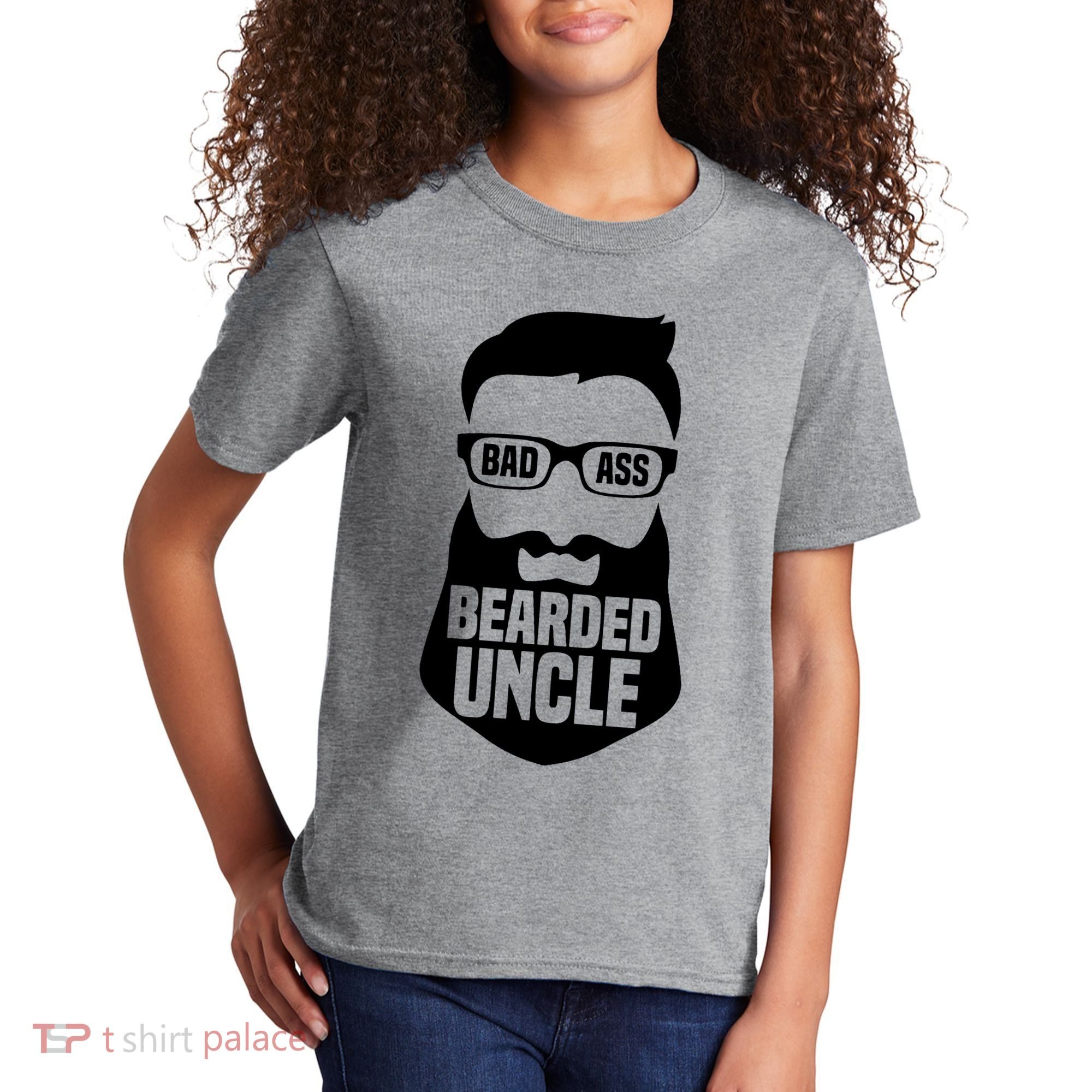 Badass Bearded Uncle Kids T-Shirt