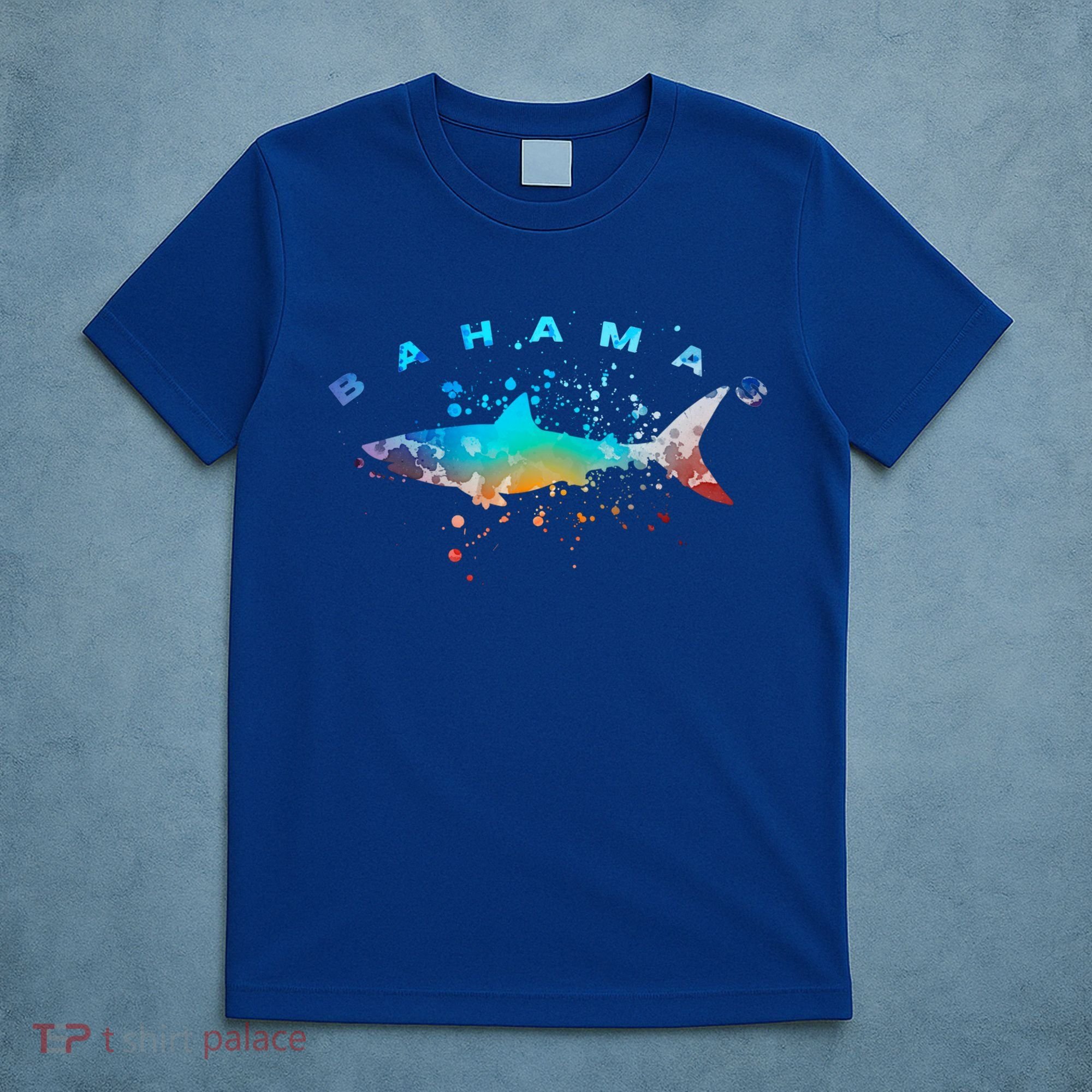 Bahamas Beach Vacation Great White Shark Art Vintage Graphic Gift T-Shirt