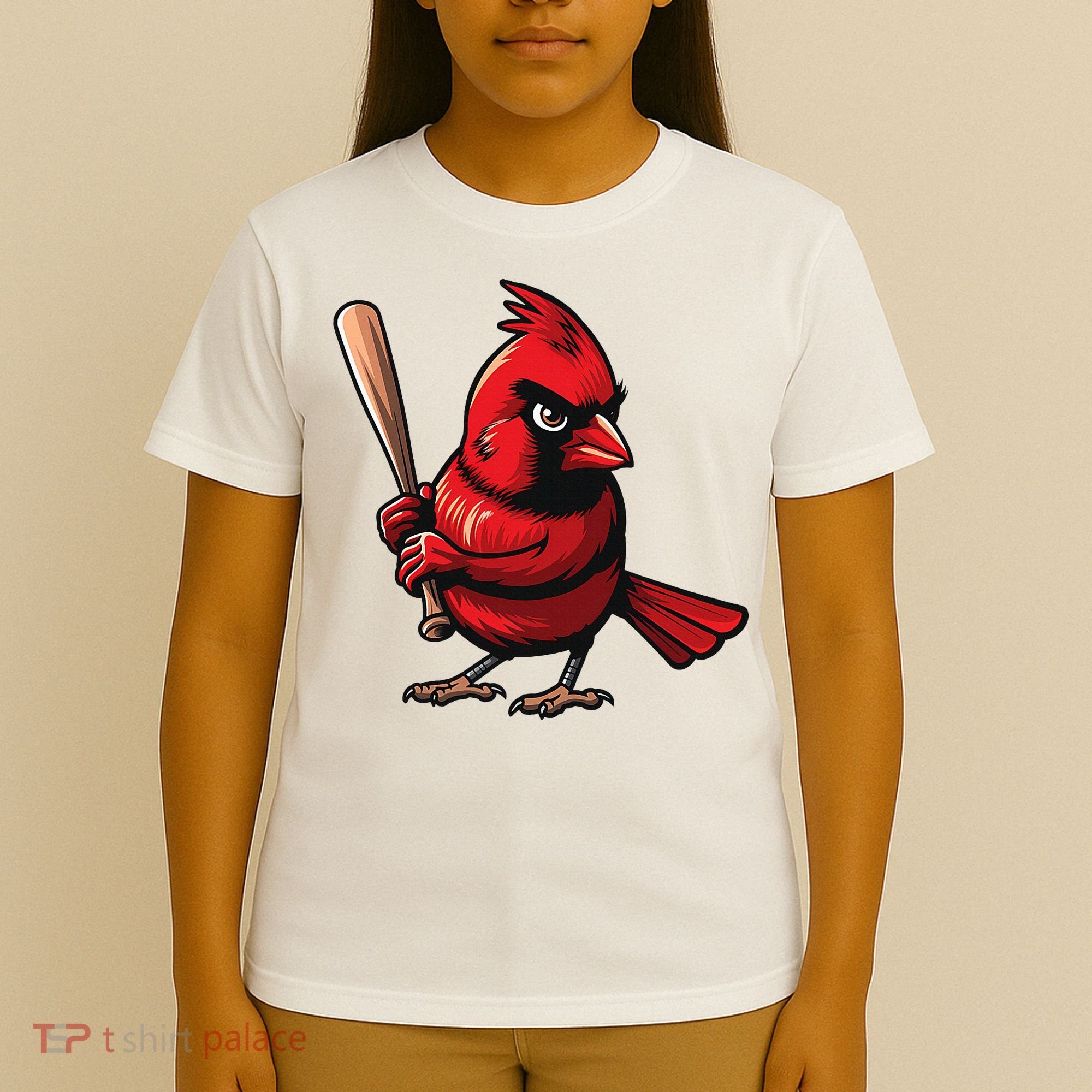 Baseball Bird Vintage Baseball Sports Fan Cardinal T-Shirt