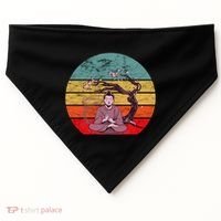 Buddha Buddhist Vajrayana Diwali Shavasana Tra Sunset Cute Gift USA-Made Doggie Bandana thumb 0