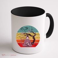 Buddha Buddhist Vajrayana Diwali Shavasana Tra Sunset Cute Gift Coffee Mug thumb 1