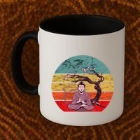 Buddha Buddhist Vajrayana Diwali Shavasana Tra Sunset Cute Gift Coffee Mug thumb 2