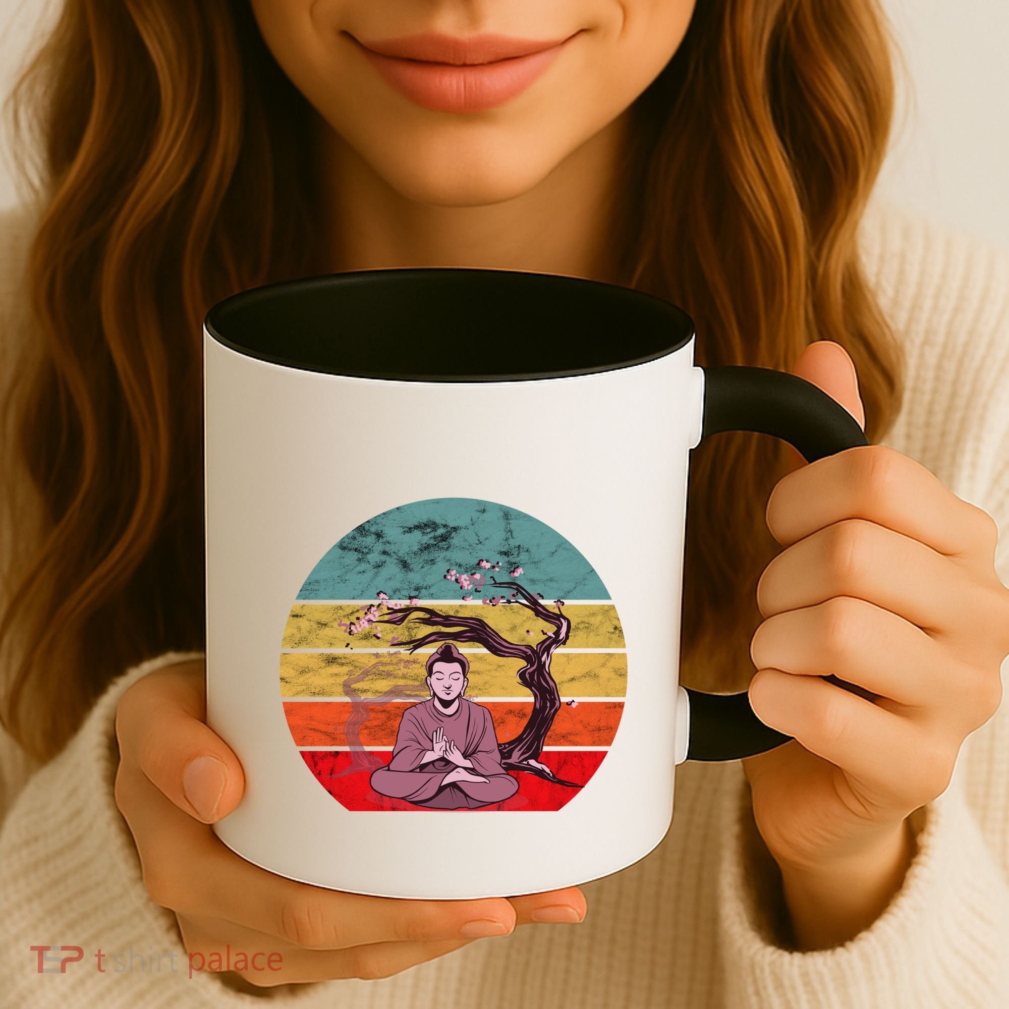 Buddha Buddhist Vajrayana Diwali Shavasana Tra Sunset Cute Gift Coffee Mug
