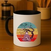 Buddha Buddhist Vajrayana Diwali Shavasana Tra Sunset Cute Gift Coffee Mug thumb 4