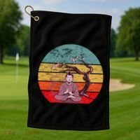 Buddha Buddhist Vajrayana Diwali Shavasana Tra Sunset Cute Gift Golf Towel thumb 1