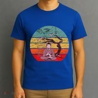 Buddha Buddhist Vajrayana Diwali Shavasana Tra Sunset Cute Gift T-Shirt thumb 3