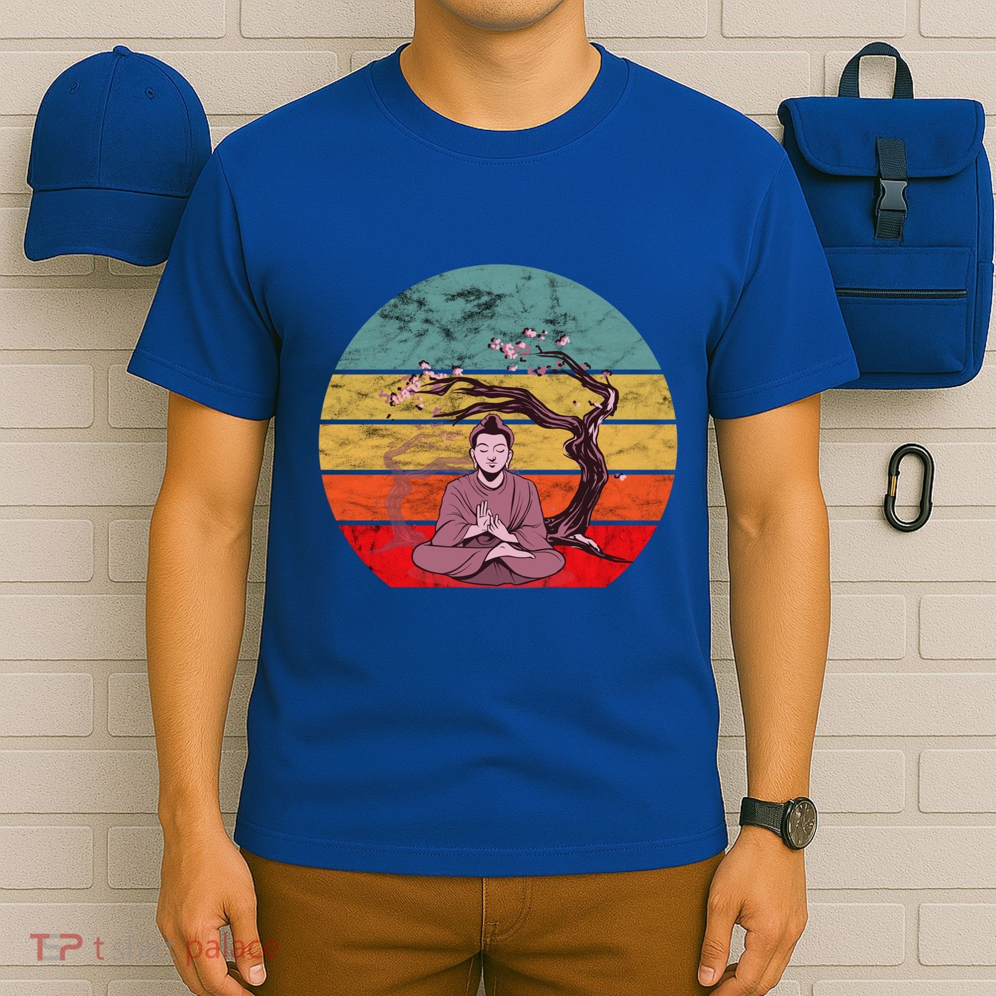 Buddha Buddhist Vajrayana Diwali Shavasana Tra Sunset Cute Gift T-Shirt