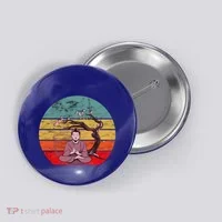 Buddha Buddhist Vajrayana Diwali Shavasana Tra Sunset Cute Gift Button thumb 0