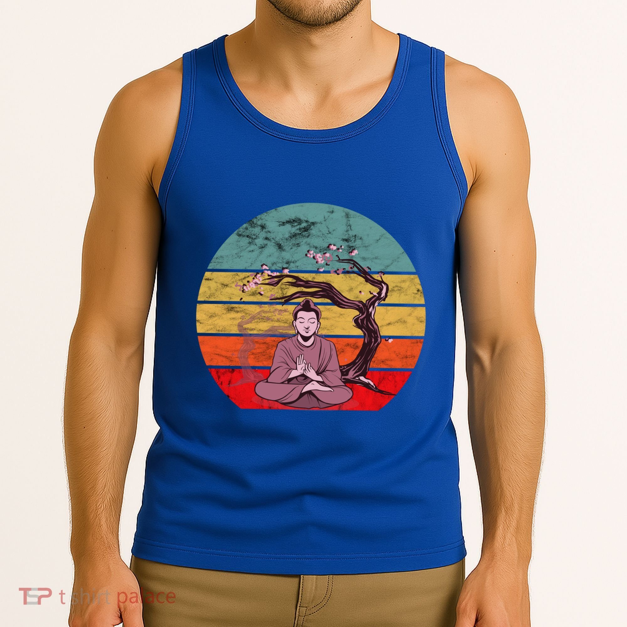 Buddha Buddhist Vajrayana Diwali Shavasana Tra Sunset Cute Gift Tank Top