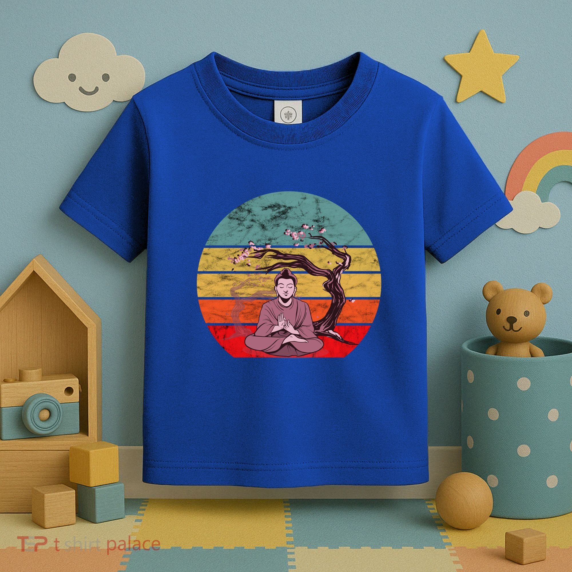 Buddha Buddhist Vajrayana Diwali Shavasana Tra Sunset Cute Gift Toddler T-Shirt