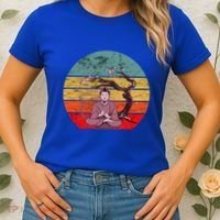 Buddha Buddhist Vajrayana Diwali Shavasana Tra Sunset Cute Gift Women's T-Shirt thumb 2