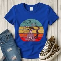 Buddha Buddhist Vajrayana Diwali Shavasana Tra Sunset Cute Gift Women's T-Shirt thumb 3