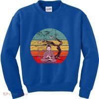 Buddha Buddhist Vajrayana Diwali Shavasana Tra Sunset Cute Gift Kids Sweatshirt thumb 0