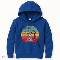 Buddha Buddhist Vajrayana Diwali Shavasana Tra Sunset Cute Gift Kids Hoodie thumb 0