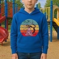 Buddha Buddhist Vajrayana Diwali Shavasana Tra Sunset Cute Gift Kids Hoodie thumb 2