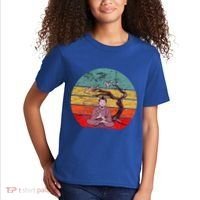 Buddha Buddhist Vajrayana Diwali Shavasana Tra Sunset Cute Gift Kids T-Shirt thumb 2