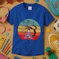Buddha Buddhist Vajrayana Diwali Shavasana Tra Sunset Cute Gift Kids T-Shirt thumb 3