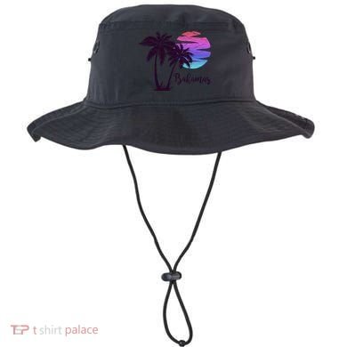 Bahamas Beach Vacation Trip Retro Vintage Sunset Graphic Gift Bucket Hat