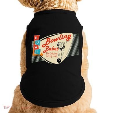 Bowling Babes Vintage Retro Matching Bowling Team Doggie Tank