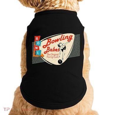 Bowling Babes Vintage Retro Matching Bowling Team Doggie Tank
