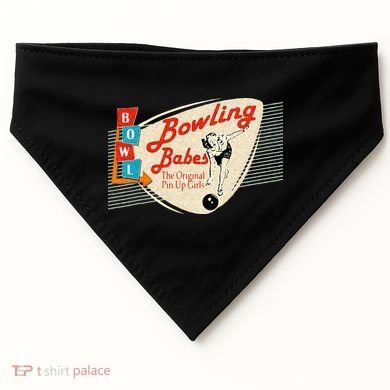 Bowling Babes Vintage Retro Matching Bowling Team USA-Made Doggie Bandana