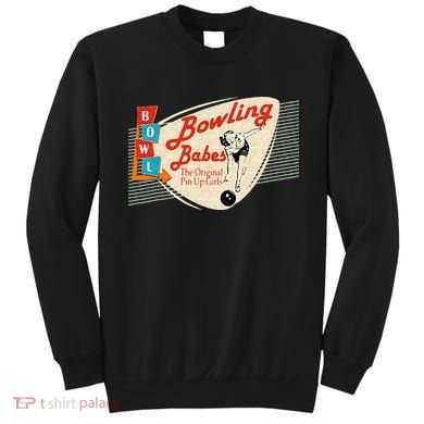 Bowling Babes Vintage Retro Matching Bowling Team Sweatshirt