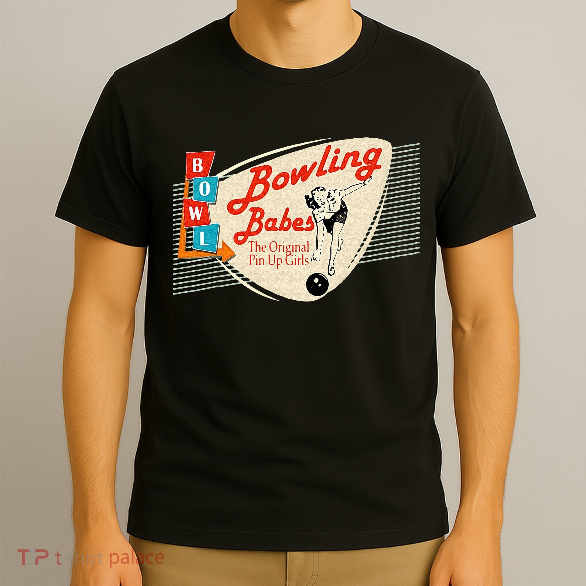 Bowling Babes Vintage Retro Matching Bowling Team T-Shirt