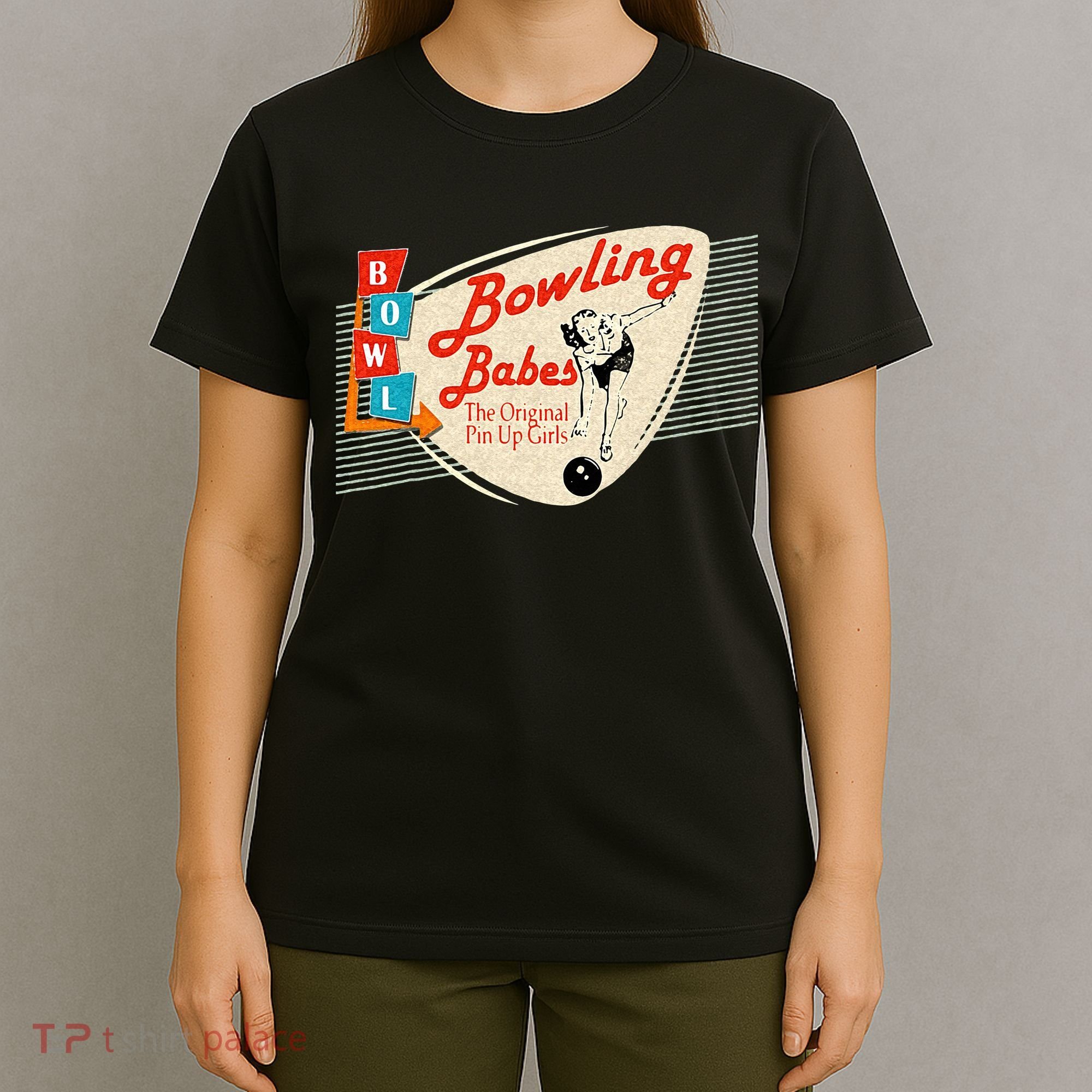Bowling Babes Vintage Retro Matching Bowling Team T-Shirt