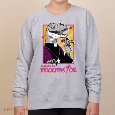 Bless By Velocipastor Cool Dinosaur Parish Priest Women's Sweatshirt