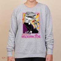 Bless By Velocipastor Cool Dinosaur Parish Priest Women's Sweatshirt thumb 0