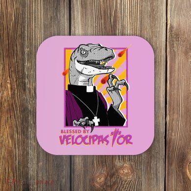 Bless By Velocipastor Cool Dinosaur Parish Priest Coaster