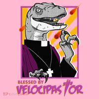 Bless By Velocipastor Cool Dinosaur Parish Priest Coaster thumb 2