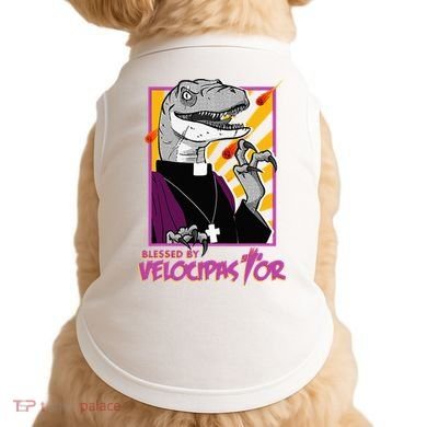 Bless By Velocipastor Cool Dinosaur Parish Priest Doggie Tank