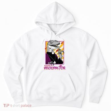 Bless By Velocipastor Cool Dinosaur Parish Priest Hoodie