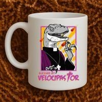 Bless By Velocipastor Cool Dinosaur Parish Priest Coffee Mug thumb 2