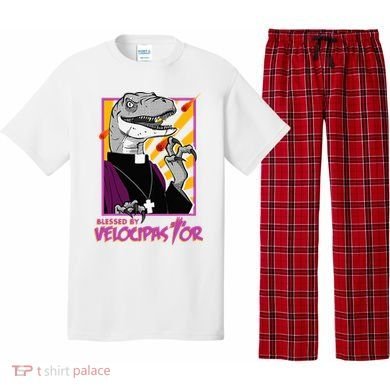 Bless By Velocipastor Cool Dinosaur Parish Priest Pajama Set