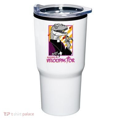 Bless By Velocipastor Cool Dinosaur Parish Priest Tumbler