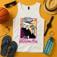 Bless By Velocipastor Cool Dinosaur Parish Priest Tank Top thumb 4