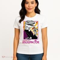 Bless By Velocipastor Cool Dinosaur Parish Priest Women's T-Shirt thumb 4