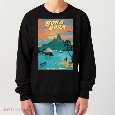 Bora Bora Vintage Travel Poster Women's Sweatshirt