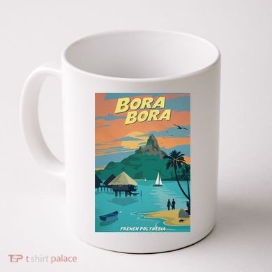 Bora Bora Vintage Travel Poster Coffee Mug