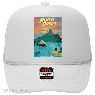 Bora Bora Vintage Travel Poster Hat