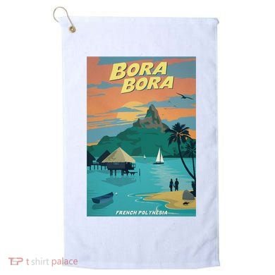 Bora Bora Vintage Travel Poster Golf Towel