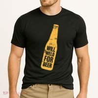 Beer Bottle Will Weld For Beer Alcohol Enthusiast Cooling Performance Crew T-Shirt thumb 2