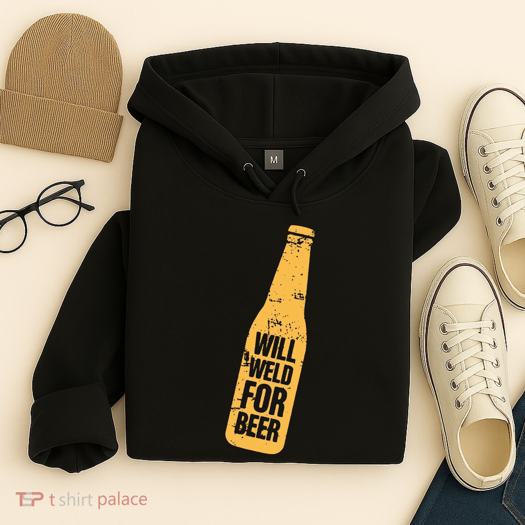 Beer Bottle Will Weld For Beer Alcohol Enthusiast Hoodie