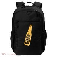 Beer Bottle Will Weld For Beer Alcohol Enthusiast Backpack thumb 0