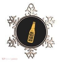 Beer Bottle Will Weld For Beer Alcohol Enthusiast Ornament thumb 0